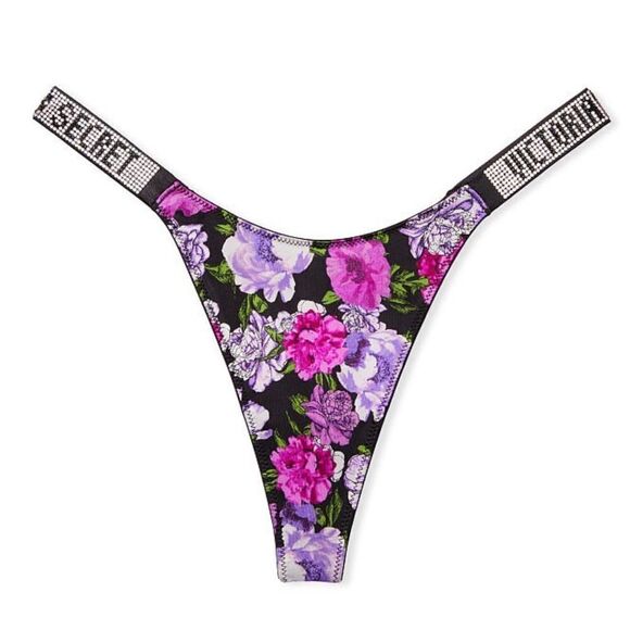 Victorias Secret Very Sexy Bling Crystal Bombshell shine strap Thong Panty XXL - Picture 3 of 5